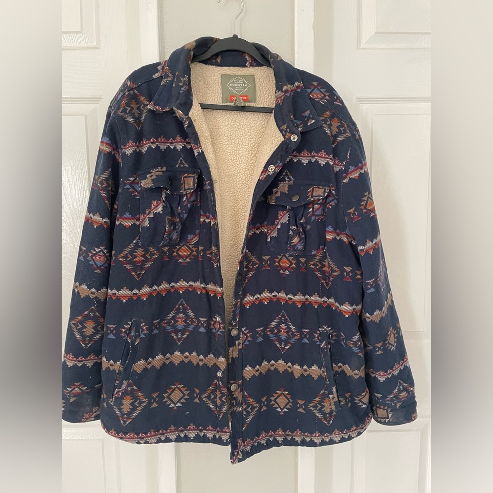 St. John's Bay Multicolor Patterned Utility Jacket - image 1